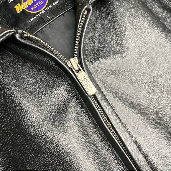 Hard Rock Cafe Black Leather Jacket - Picture 7 of 9
